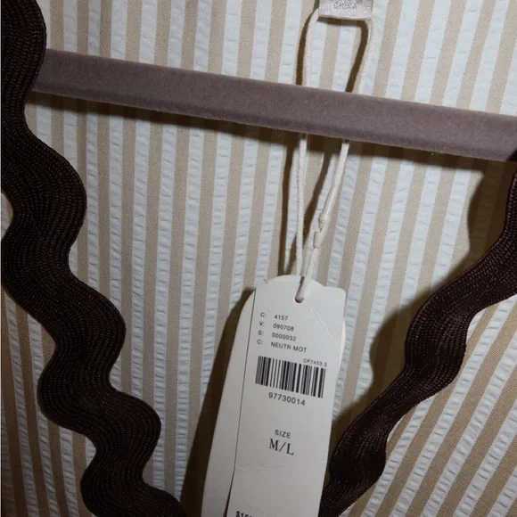 Anthropologie NWT Flat White Striped Rickrack Tunic - Picture 3 of 5